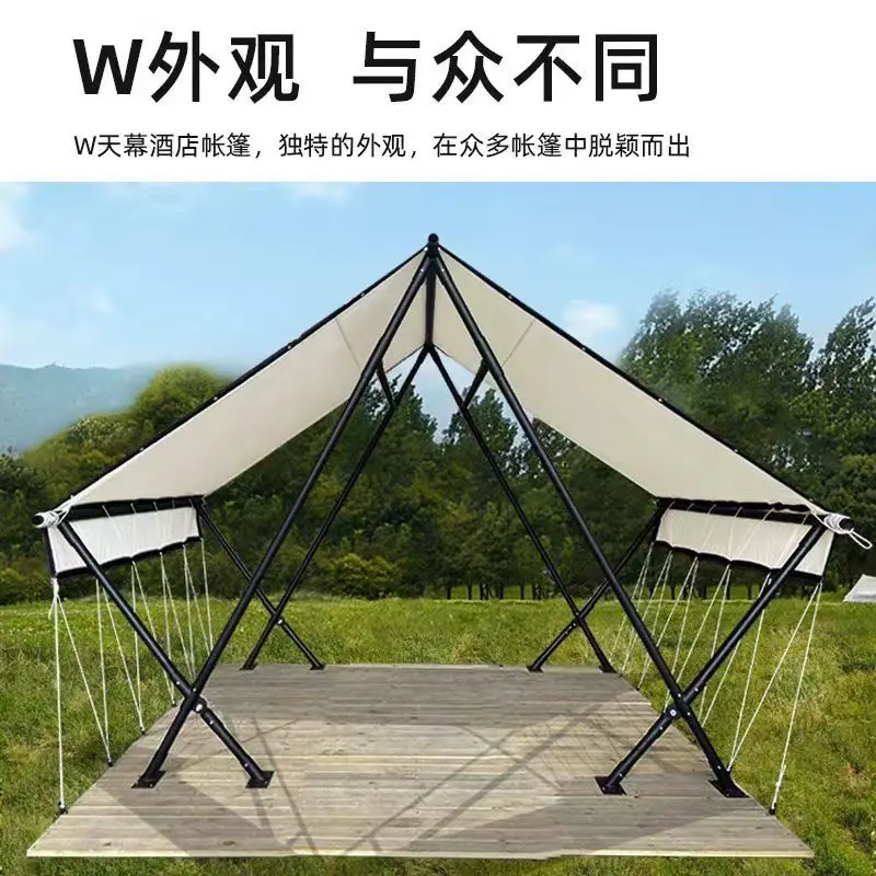 Outdoor restaurant rooftop camping tent, rainproof, windproof and rainproof