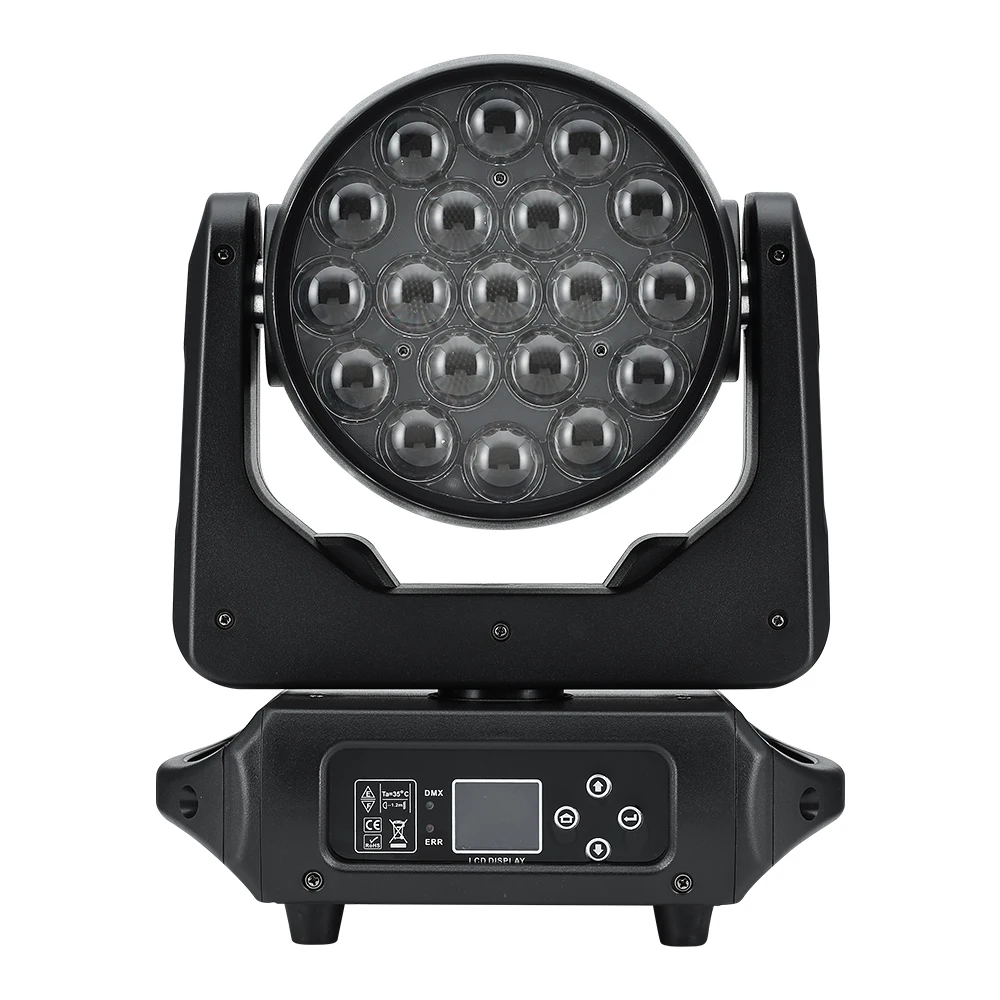 Zoom Lyre Wash Ligths 19X15W RGBW 4in1 Flightcase с DMX Wash RGBW Moving Head Light Сценический прожектор для дискотеки в ночном клубе DJ