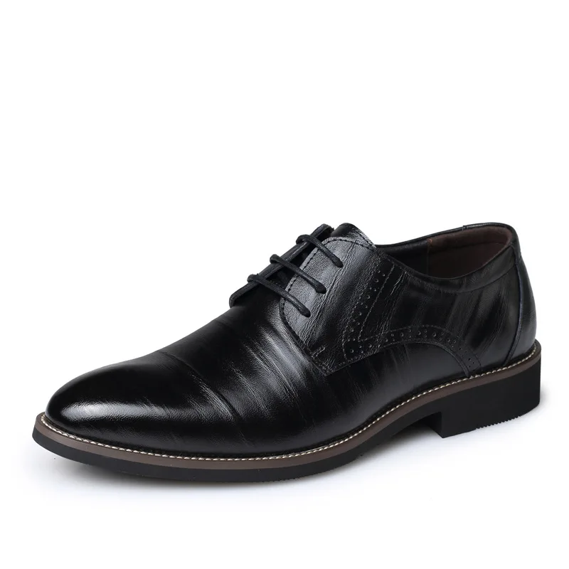 Men Shoes 2024 New Spring Dress Shoes High Quality Business PU Leather Lace-up Footwear Formal Shoes for Wedding Party