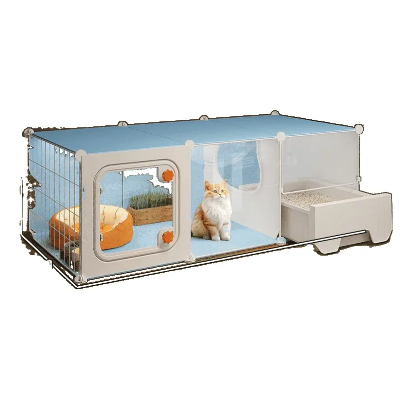 

Cat cage household indoor large free space cat toilet indoor