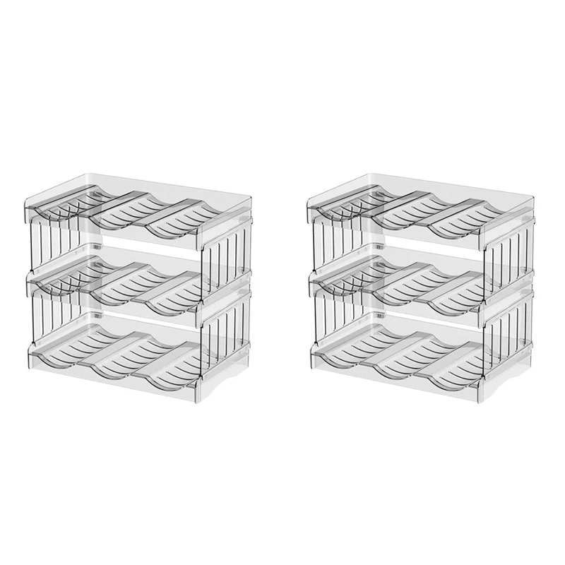 

ABFU-2X Органайзер для бутылок с водой для стакана на 40 унций с ручкой, штабелируемый органайзер для чашек для шкафа для аксессуаров для чашек 3 этажа