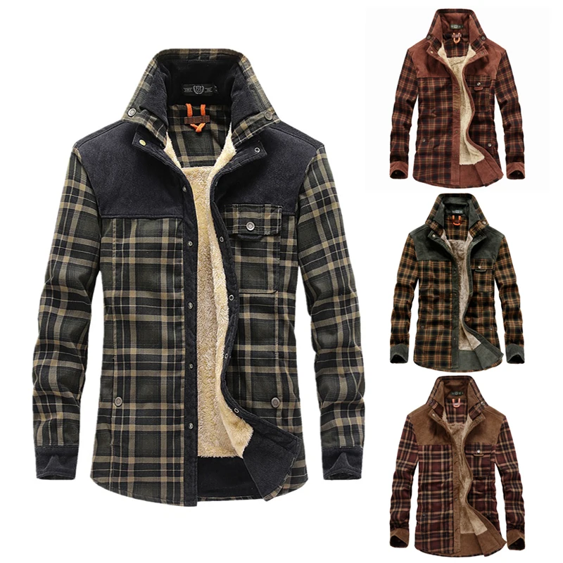 

Men Wanderer Jacket, Overland Flannel Jacket, Long Sleeves Warm Fleece Shirts Tops Warm Business Casual Shirt For Man 2023 New