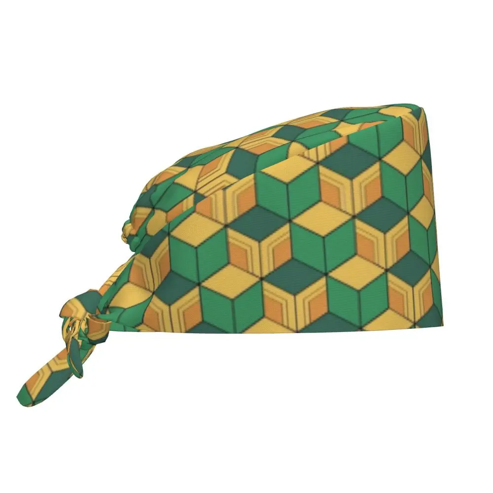 Giyuu Kimono Slayers démon soins infirmiers casquette de travail chirurgical gommage casquettes unisexe soins infirmiers cheveux chapeaux travail gommages chapeau pour médical chirurgical
