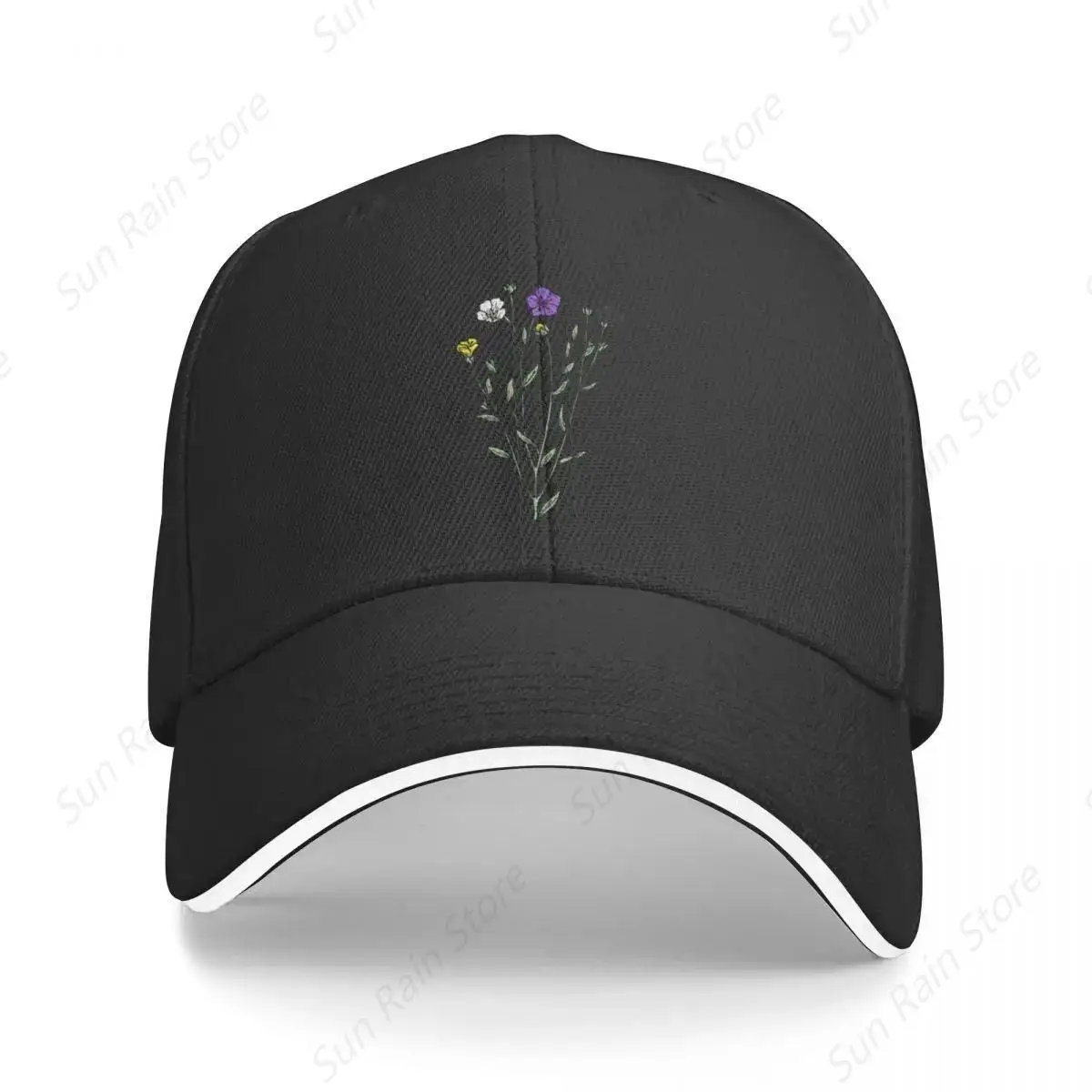 Subtle Nonbinary Pride Flax Sprig Baseball Cap New In Hat party Hat Caps For Women Men's