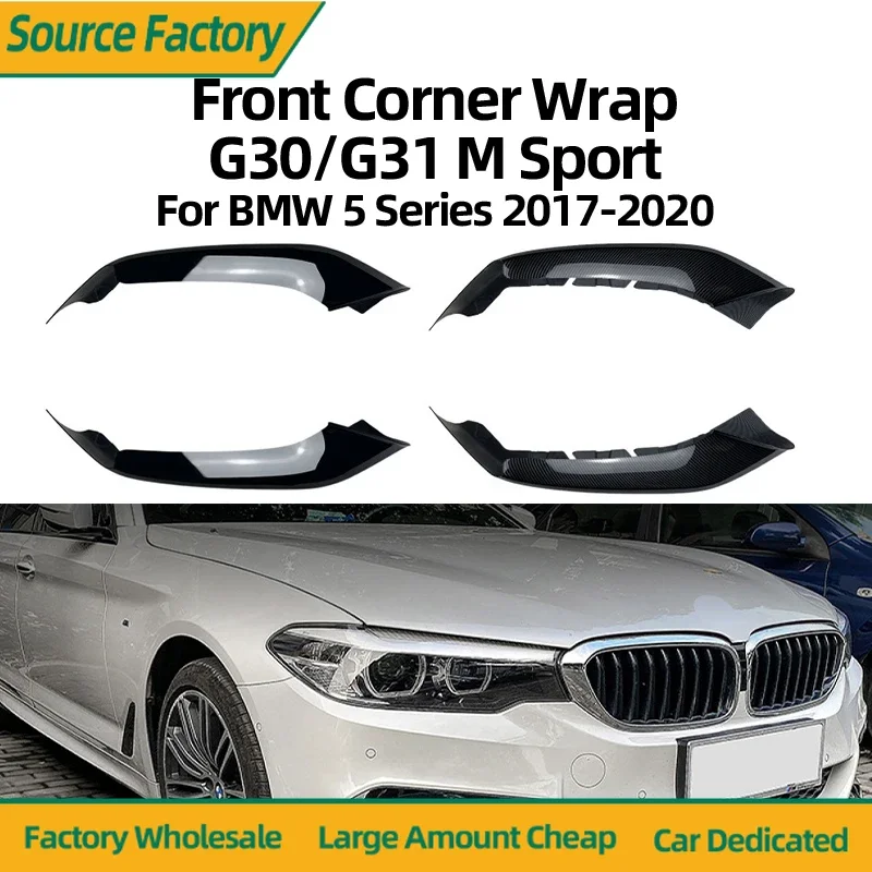 

Эмблемы 2025, новинка, хит продаж для BMW 5 серии G30 Pre Sport 525i 530i 2018-2020, высококачественная угловая наклейка на передний бампер, модификация