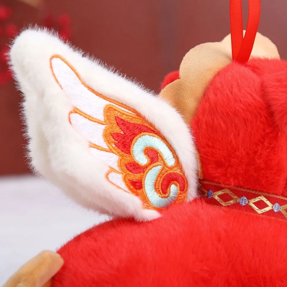 

Мультяшный брелок-лошадь с крыльями, фигурка пони зодиакального знака, плюшевый брелок-талисман, пушистый кулон-лошадь