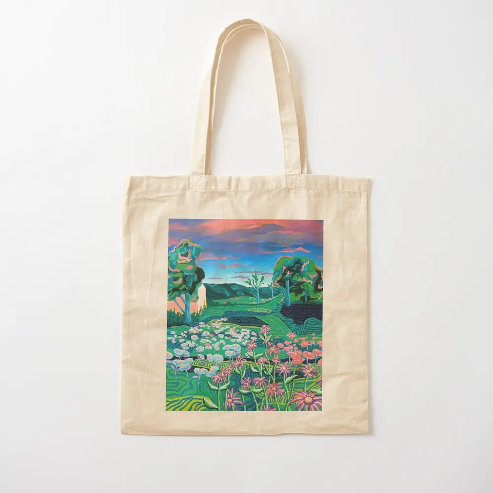 Studio View Tote Bag supermarket folding bag Beach bag tote men's Canvas Tote