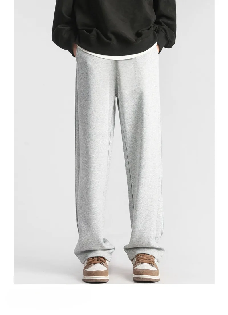 

Ретро модный бренд, однотонные прямые подвесные спортивные штаны для мужчин и женщин, свободные и универсальные повседневные парные штаны