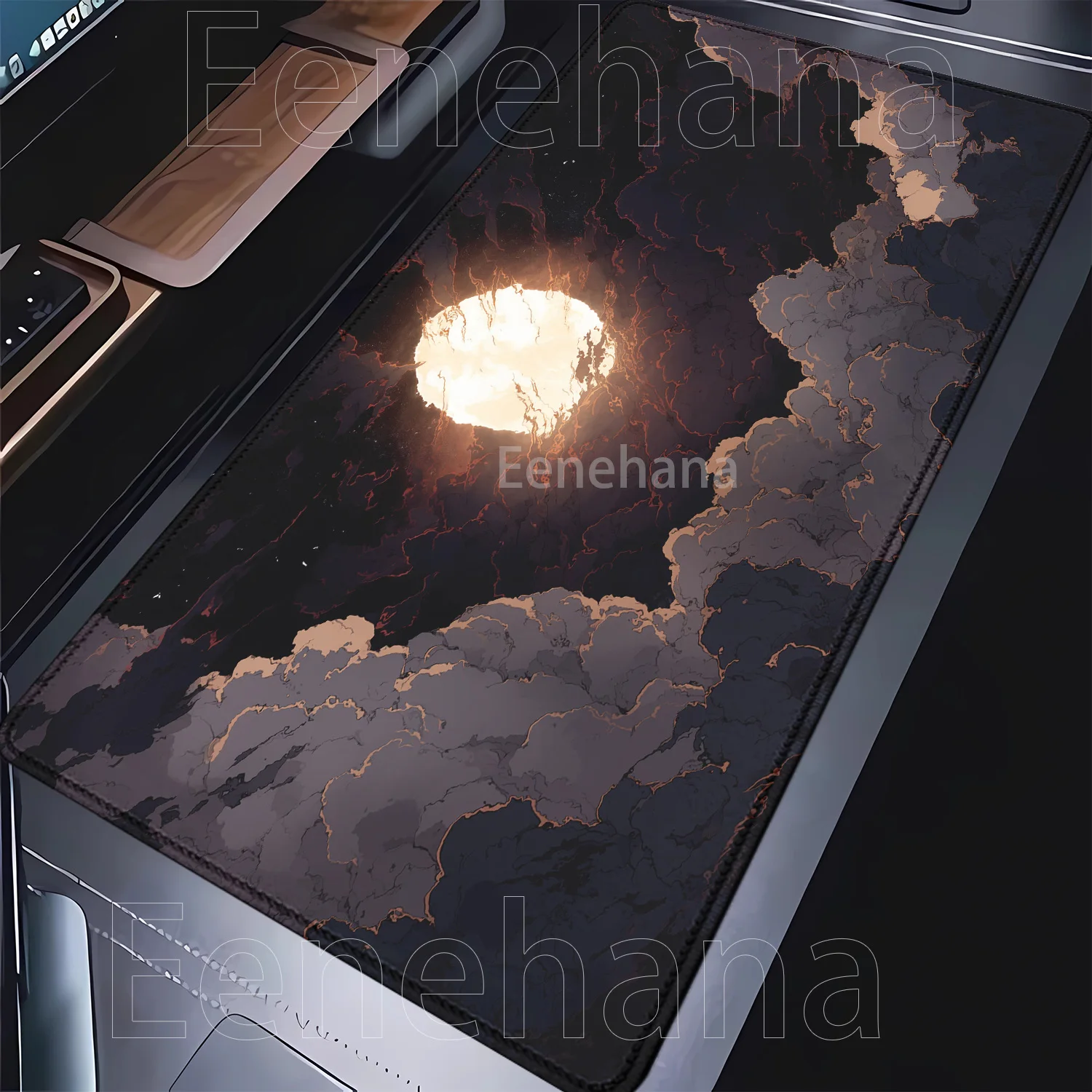 Night Moonlight large Mouse Pad non-slip esport learning player Mousepad desktop 400x900mm Keyboard offices HD Printing desk mat