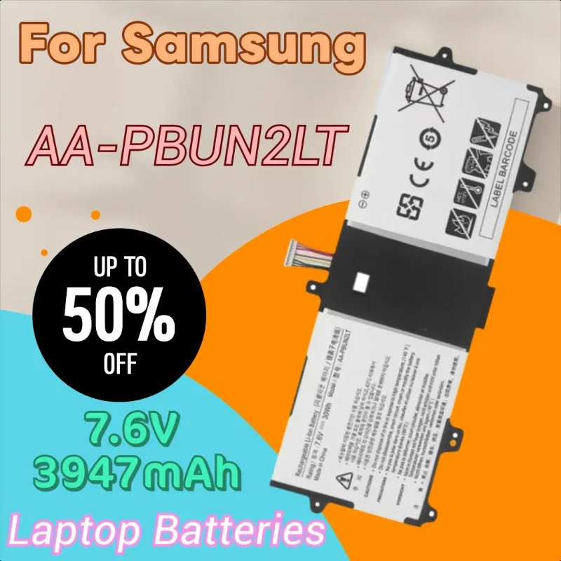 

New 7.6V 3947mAh AA-PBUN2LT AA-PBUN2QT Laptop Battery for Samsung NP900X3L-K02CN 900X3L-K01 900X3L-K04 NP900X3L-K35M 900X3J