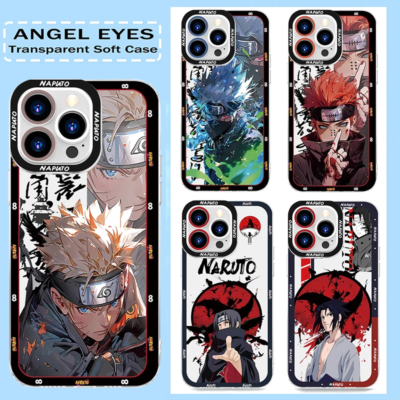 Чехол для телефона N-Naruto U-Uzumaki с аниме для Apple iPhone 15 14 13 12 mini 11 XS XR X 8 7 Pro Max, прозрачный мягкий чехол с ангельским глазом