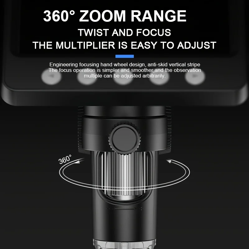 Mikroskop cyfrowy HD 4,3 cala, mikroskop komputerowy z realnym wyświetlaniem, mikroskop elektronowy, mikroskop biologiczny