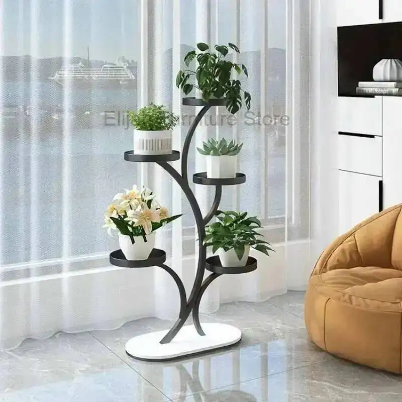 

Aesthetics Balcony Minimalist Room Flower Rack Living Trendy Light Luxury Plant Display Shelf Designer Muebles Home Furniture