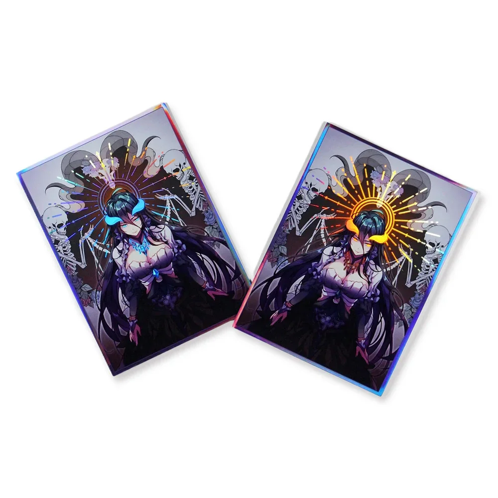 60pcs 67x 92mm (Overlord ) Holographic  Trading Cards for MTG/DTCG/PTCG/PKM Art Anime Printing Card Sleeves Protectors