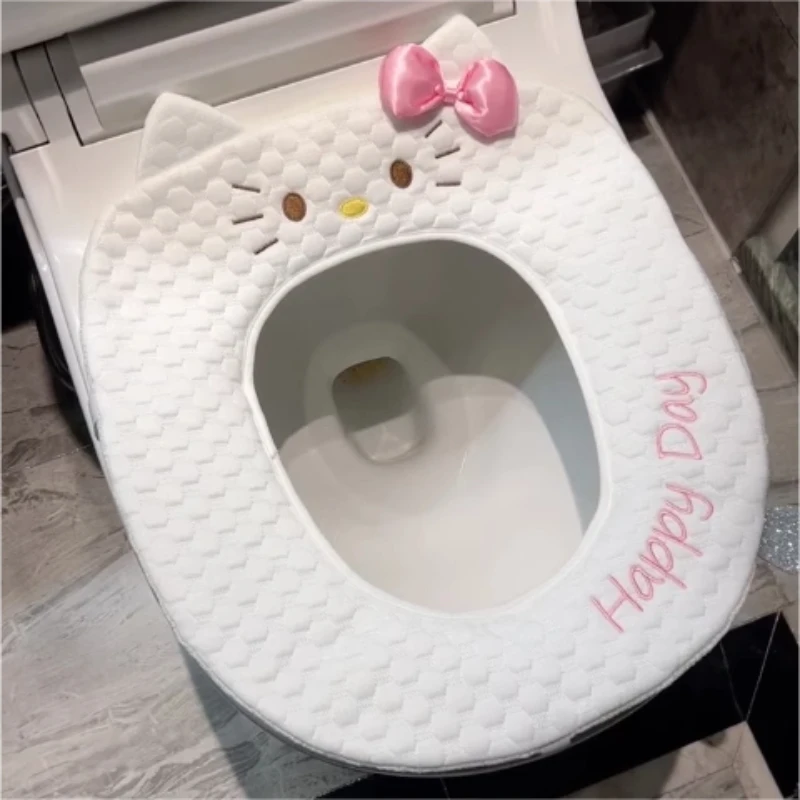 

Miniso Sanrio Hello kitty KuroMi My Melody Toilet Cushion All Seasons Girl Premium Toilet Cover Household For Home Decoration