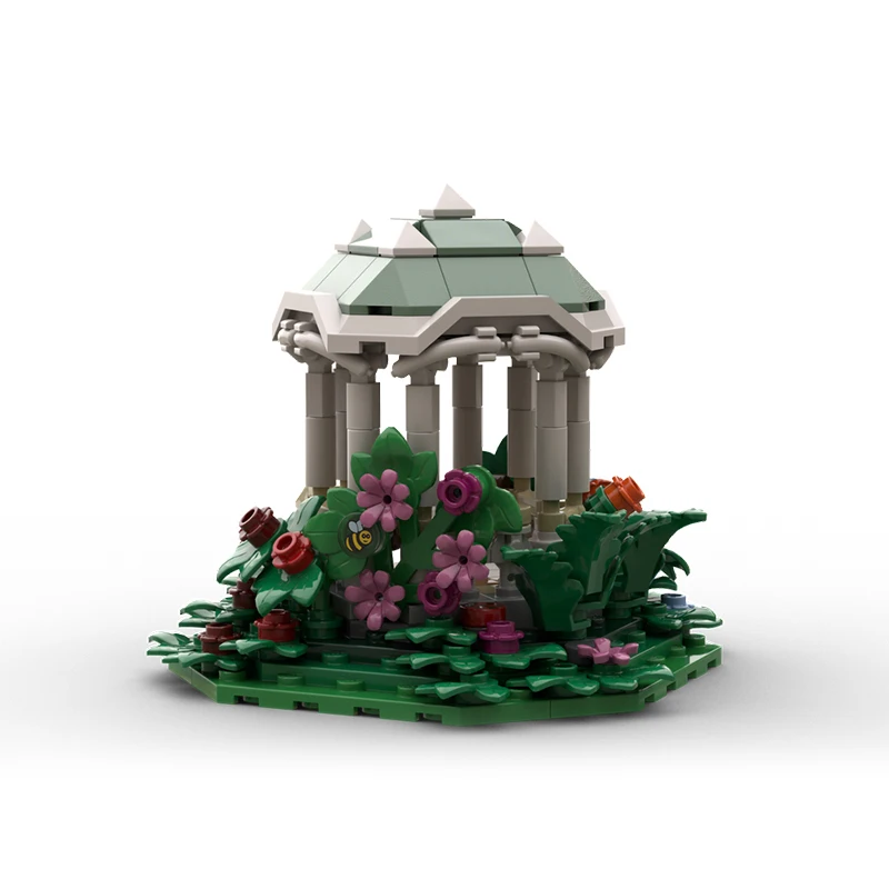 252PCS Botanische Pavillon Bausteine Montieren Westlichen Klassischen Pavillon Garten Stil Architektur Set Geschenke MOC- 207715