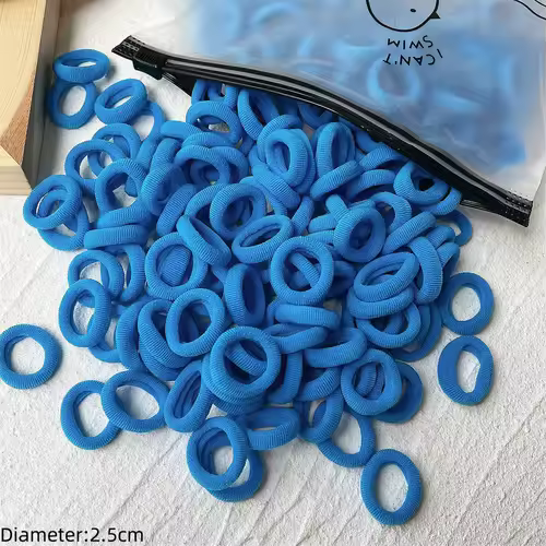 50pcs Black Elastic Hair Band Leagues Ties Colets Scrunchies Springs Gum Accessory For Girl Women No Damage Pigtails Holder Set - Image 34
