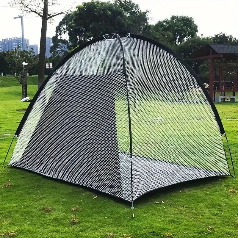 Indoor Miniature Golf Practice Cage with Strike Net Target Training Aid for Golf Enthusiasts Old Golf Training Aids