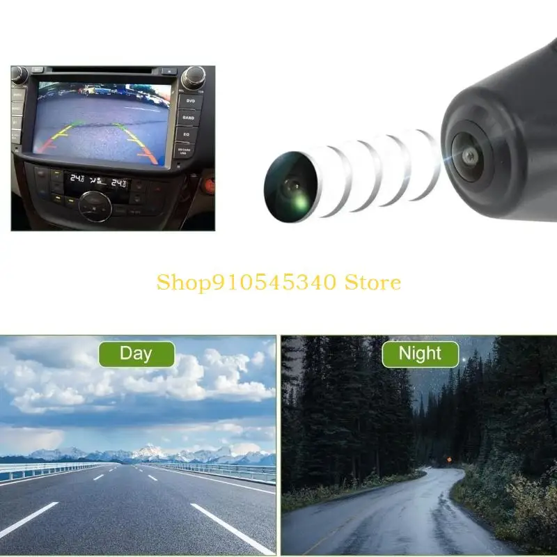 U2JA Front Vehicle Camera Replacement 86790-60200 4 Pin Front View Camera Assembly with Side Mount Bracket for Front Parking