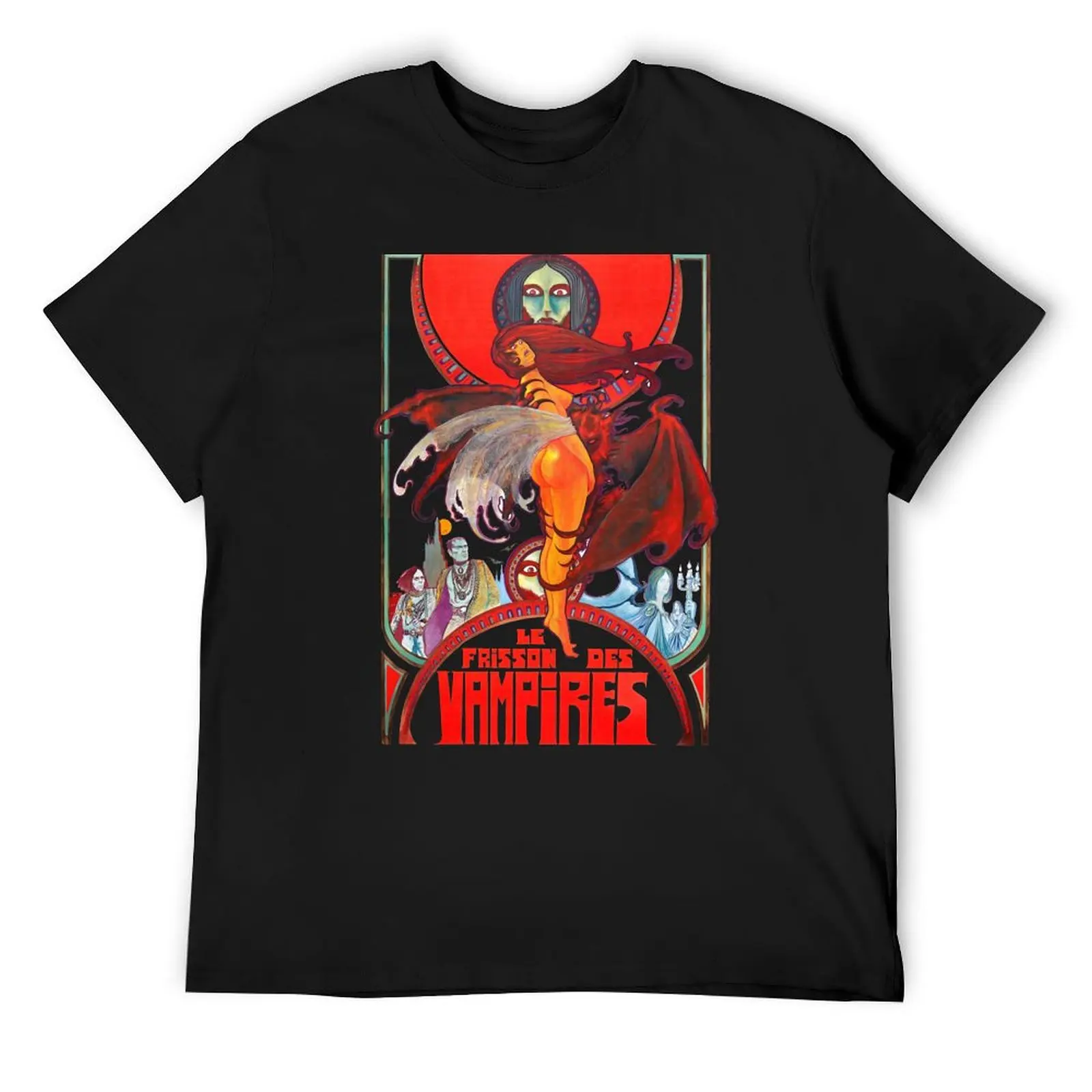 Jean Rollin_s Les Frissons de Vampires (The Shiver of the Vampires) T-Shirt baggy shirts anime figures mens t shirts top quality