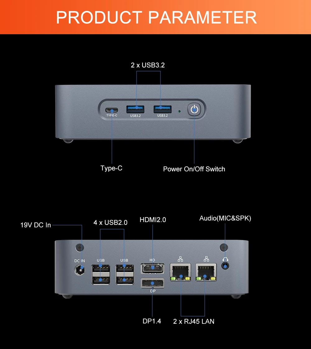 EGLOBAL  Ryzen Mini PC R3 5500U Windows 11/10 Gaming  Dual Lan 2*NVME SSD 3*4K Display HDMI DP Type-C Desktop Computer