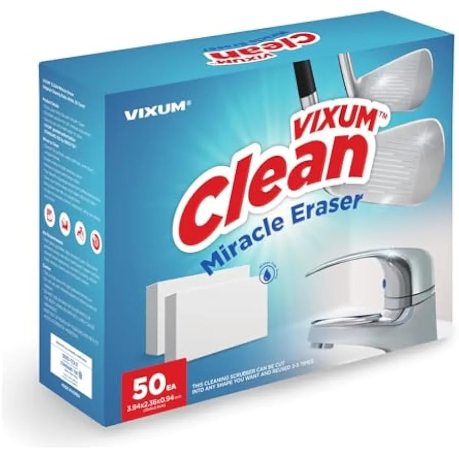 CLEAN Miracle Eraser Original Cleaning Pads White Shoe Kitchen Bathroom and Shower Cleaner 50 Count