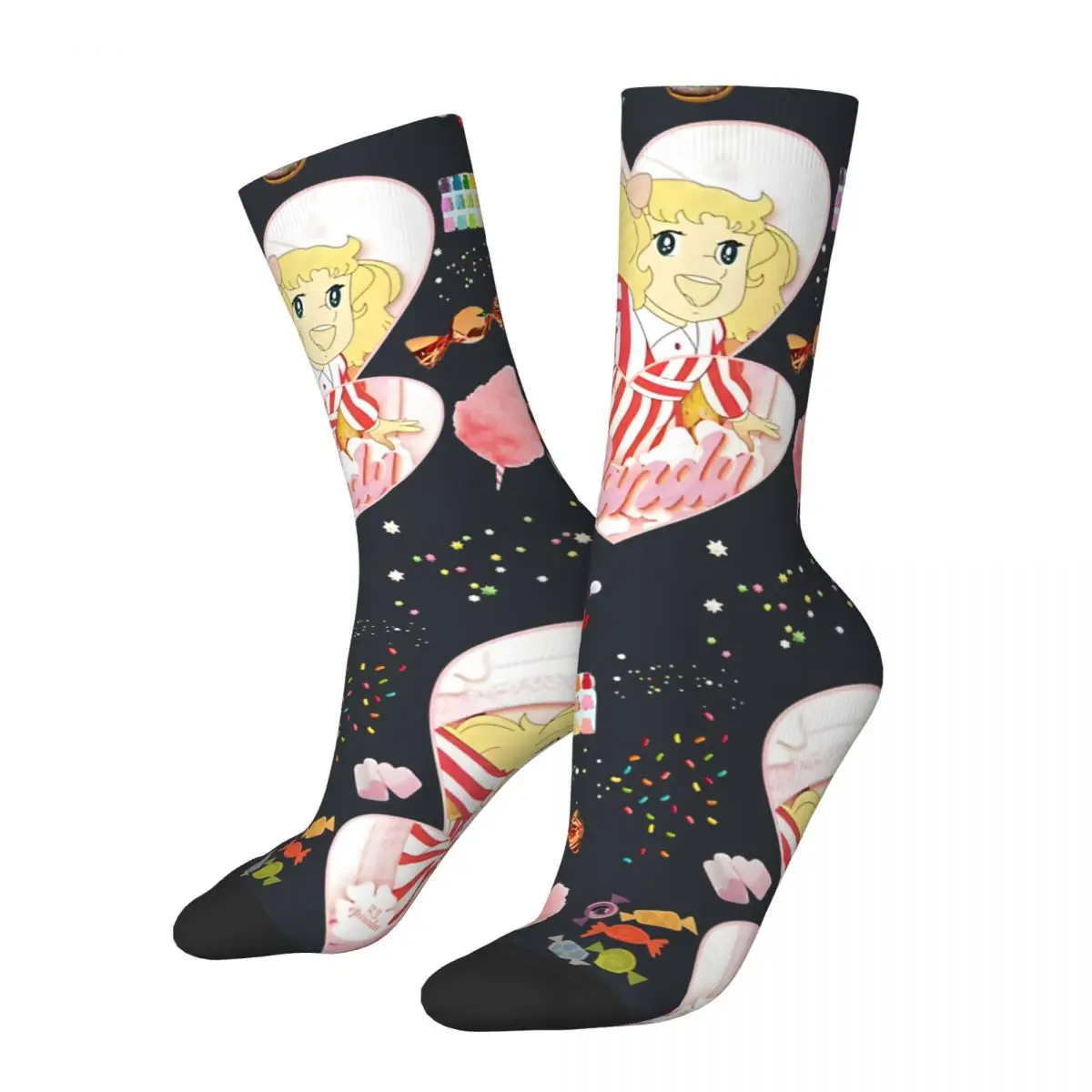 Hip Hop Vintage Country Crazy Men's Socks Unisex Candy Candy Harajuku Pattern Printed Funny Novelty Happy Crew Sock Boys Gift