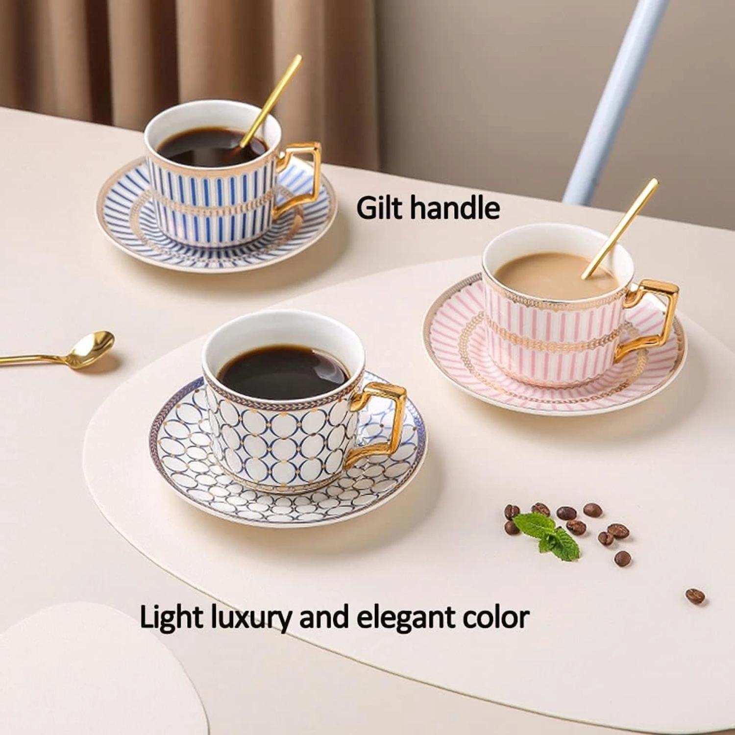 Start your day off right with this exquisite and luxurious Porcelain Coffee and Tea Set. Treat yourself to the stunning beauty o