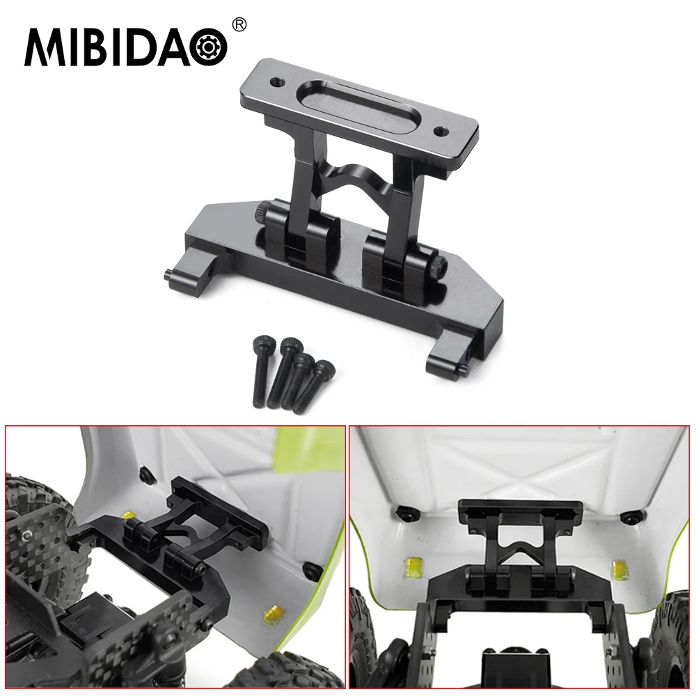 MIBIDAO Metal Rear Body Shell Mount Support Bracket Stand for Axial SCX24 90081 Deadbolt 1/24 RC Crawler Car Model Upgrade Parts