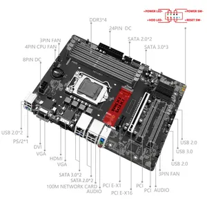 Machinist-H97M Pro LGA 1150 Motherboard, M-ATX-Unterstützung, RAM DDR3, Intel Core I3, I5, I7, E3, CPU, SATA 3.0, USB 3.0, NVME, NGFF, M.2 8 Hauptverkaufsplatten DDR3 mit Prozessor i5 - №7