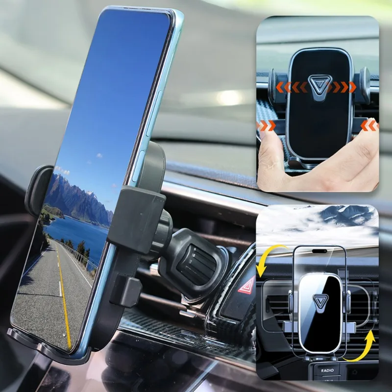 

Car Air Outlet Navigation Bracket 360° Rotatable Spiral Telescopic Hook Type Base Holder Car Phone Holder for 4.7-7.2 Inch Phone