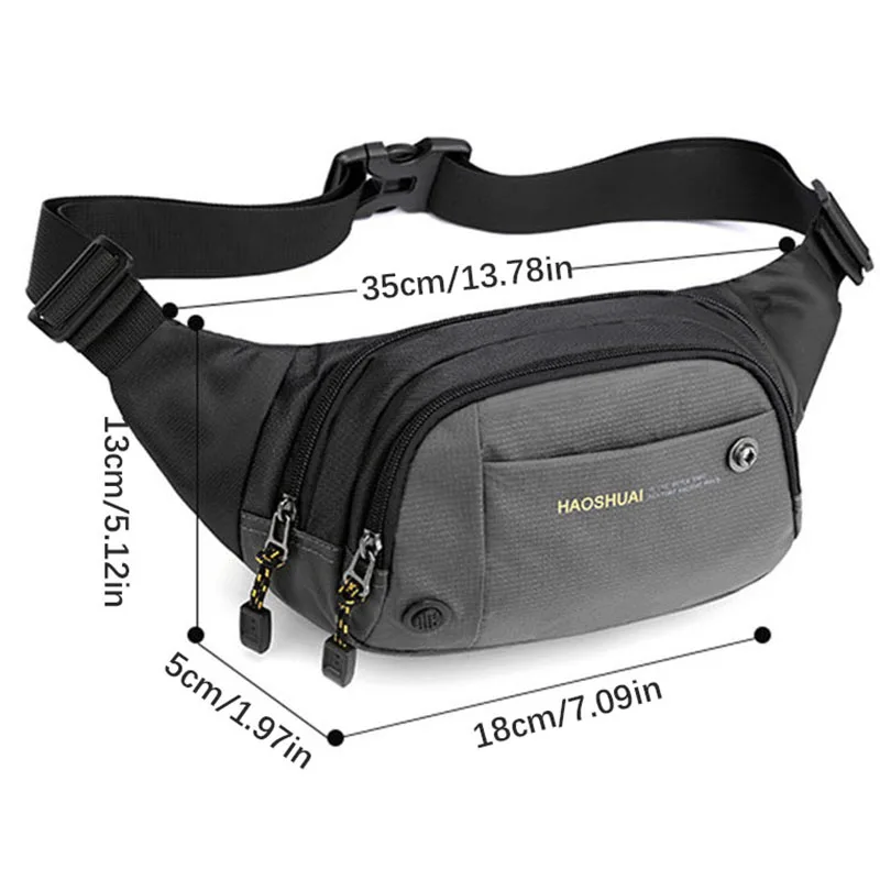 HVTIL Outdoor Sport Hip Belt marsupio marsupio in Nylon da uomo da viaggio in esecuzione piccola moto Versatile semplice borsa a tracolla a tracolla