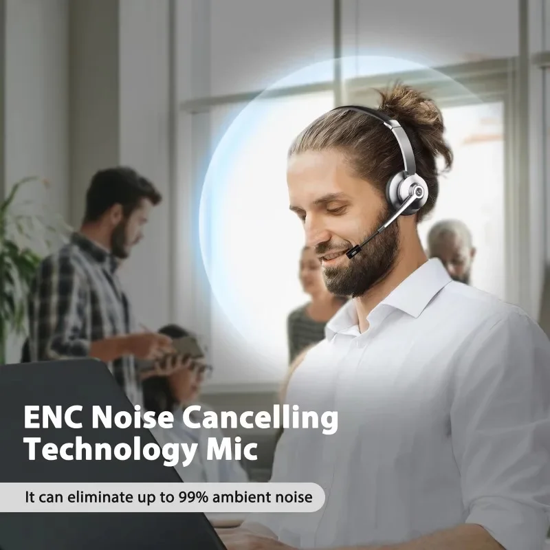 Latest 2024 model ENC Noise Cancelling Wireless Bluetooth Trucker Headphone