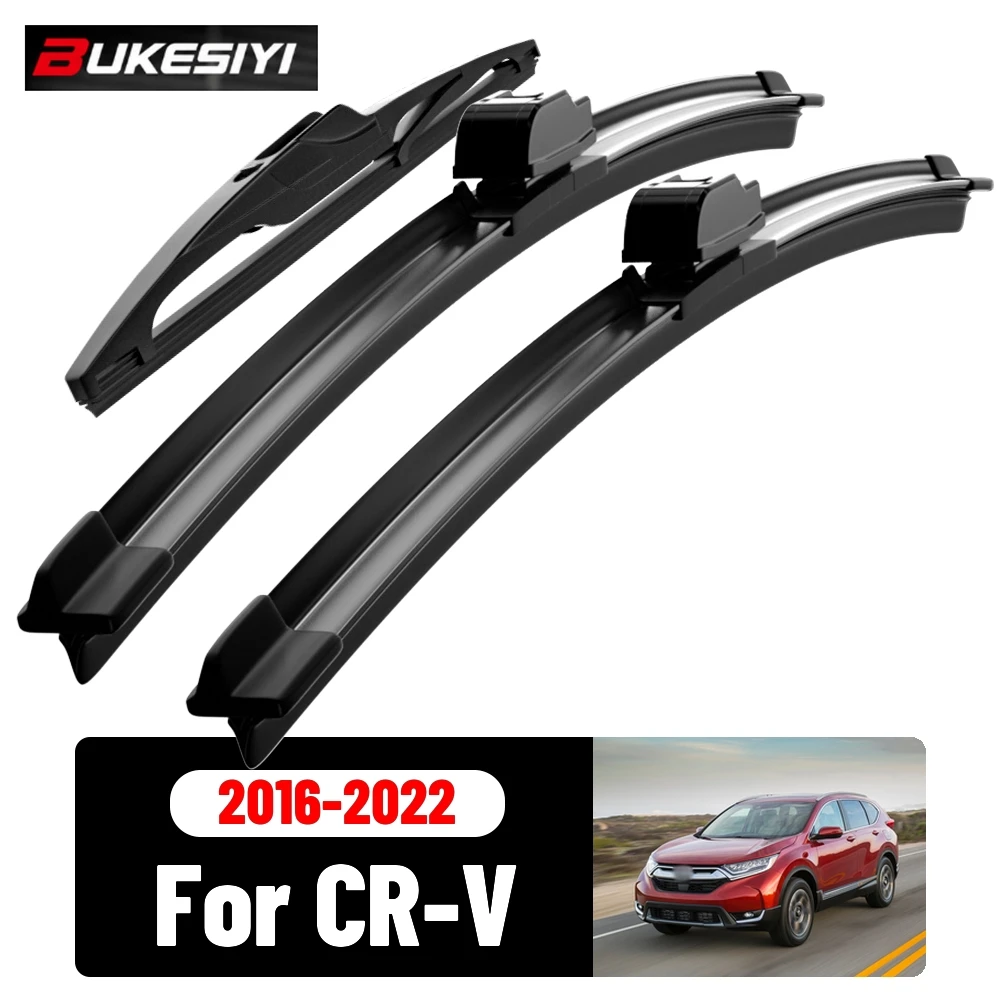 Scheibenwischerblätter-Set für vorne und hinten für Honda CR-V CRV MK5 2016-2022 2017 2018 2019 Geräuscharme Scheibenwischer Zubehör 26"16"12"