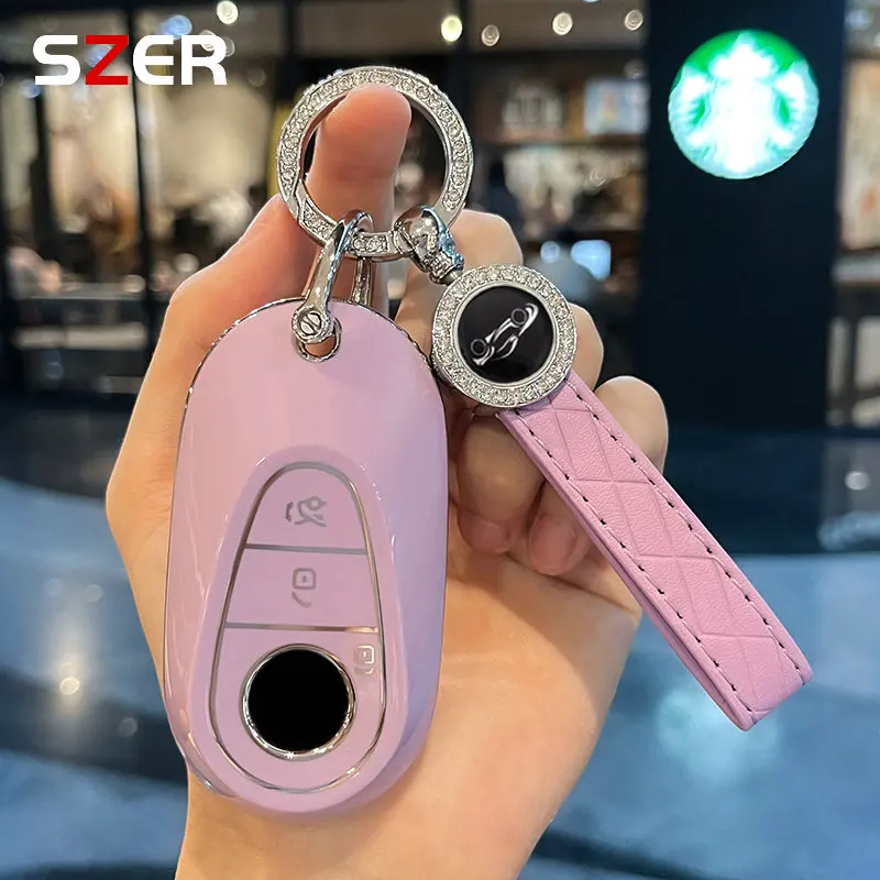 TPU Car Remote Key Case Cover Shell Fob For Mercedes Benz C E Class W223 W206 C260 C300 S450 S500 S400 Protector Holder Keyless