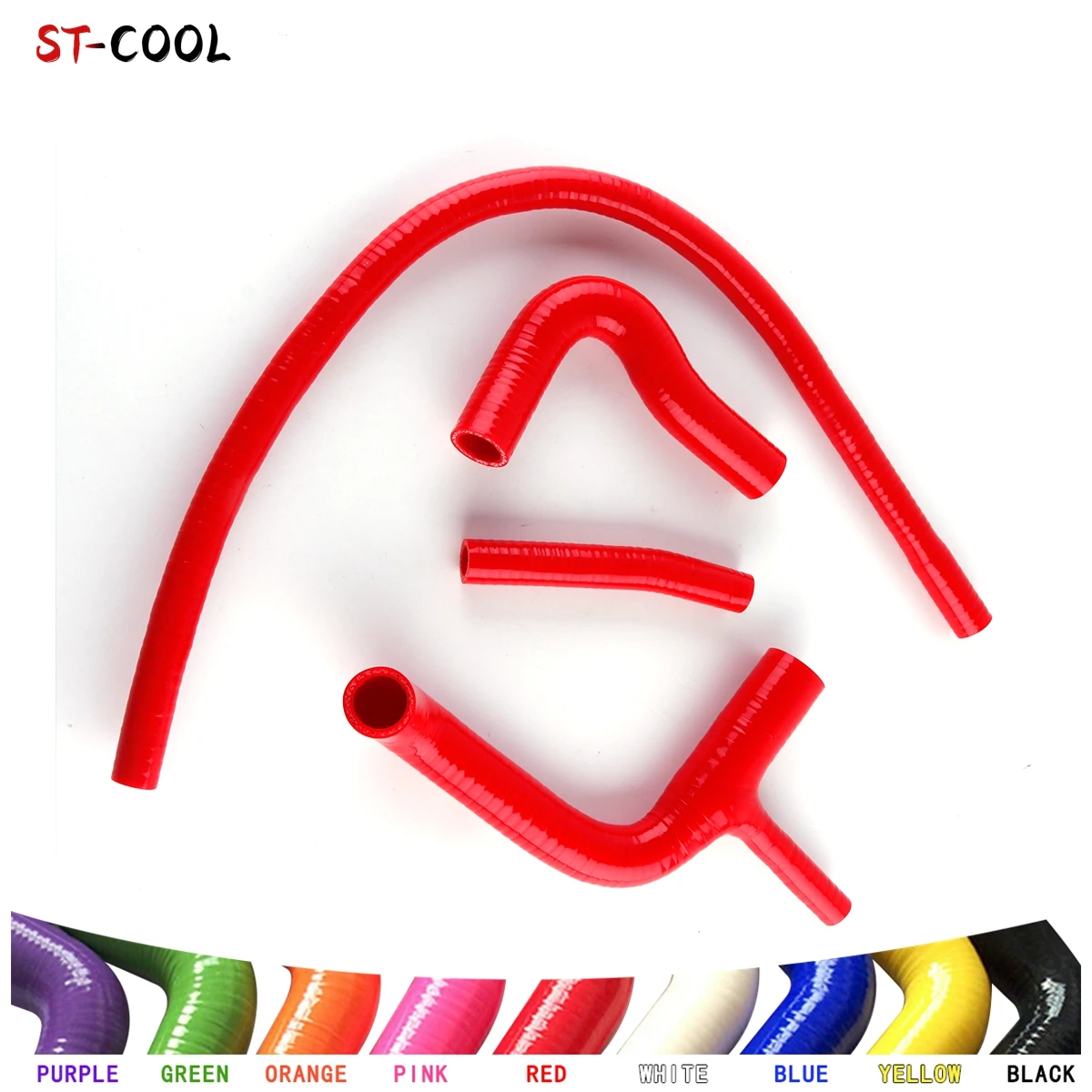 For Austin / Rover Mini Cooper S / 1275 GT Clubman -1990 Radiator Hoses Silicone Tubes Kit Piping 4Pcs 11 Colors