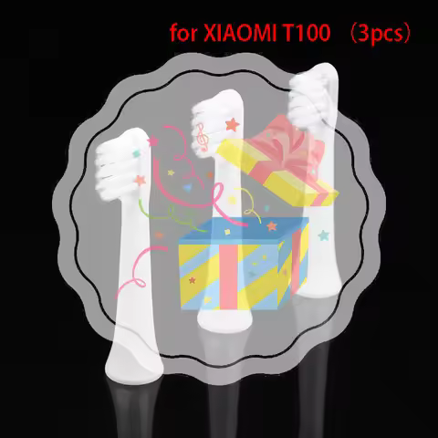 3pcs Sonic Electric Toothbrush for T100 Whitening Soft Vacuum Replacment Heads Clean Bristle Brush Nozzles Head