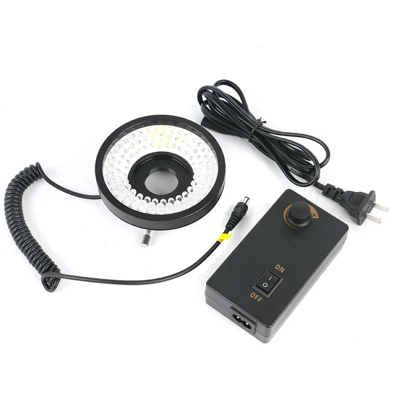 

Aluminum Alloy 96pcs LED Ring Light Microscope Illumination Lamp 46mm 61mm Diameter For Video Industrial Camera C-mount Lens