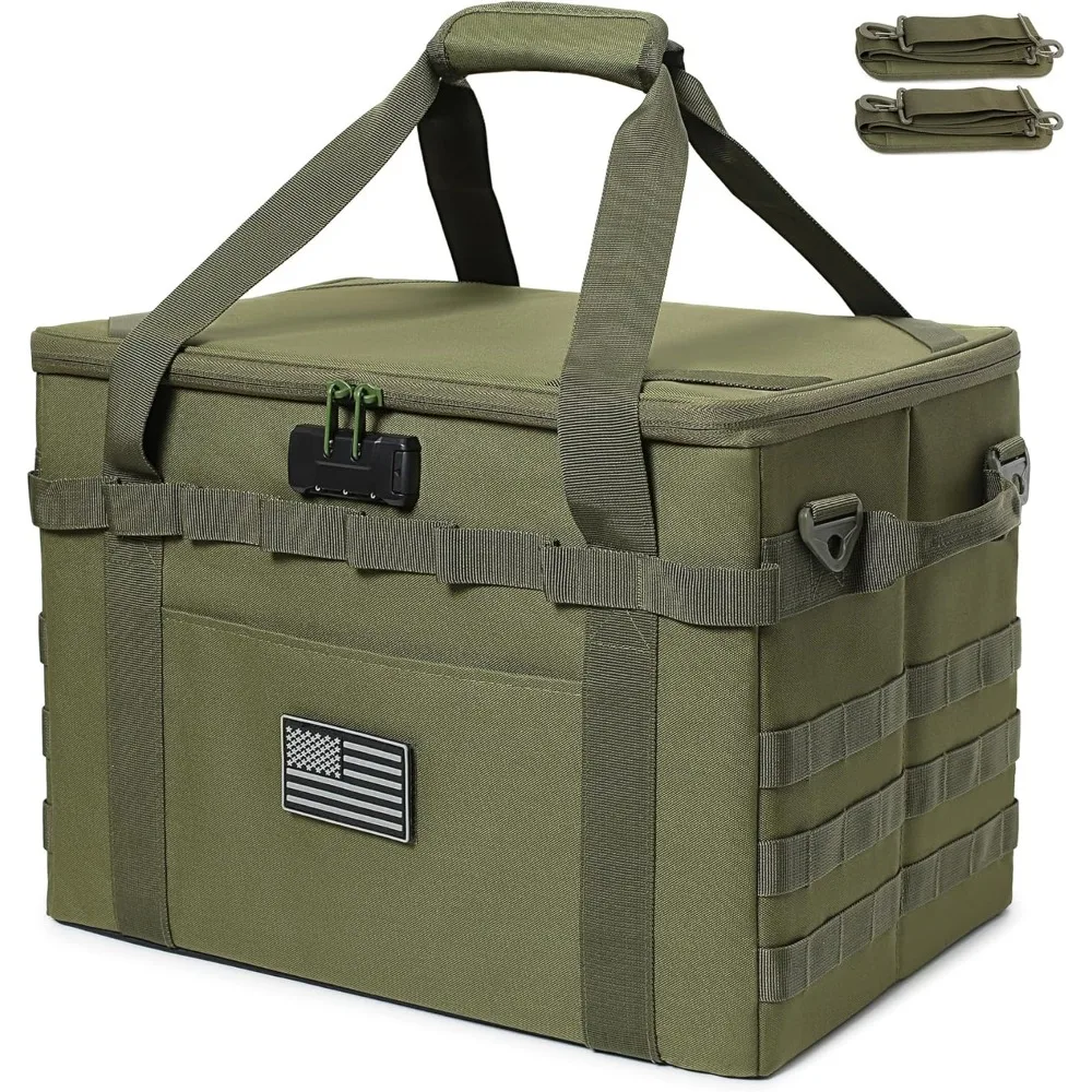 CQTactical Camping Storage Bag - 38L Utility Tote Bag Organizer with Combination Lock and Shoulder Strap