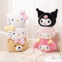 Saniro Hello Kitty Kuromi My Melody Long Pillow Stuffed Anime Kawaii Back Cushion Sofa Bed Cuddly Pillow Xmas Gifts Girl Child