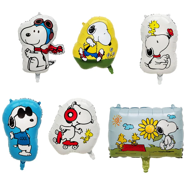 سنوبيس زينة حفلة عيد ميلاد سعيد الكلب راية العلم احباط بالونات اللاتكس أنيمي لوازم بيبي بوي فتاة الاطفال لعبة لطيفة الهدايا #2