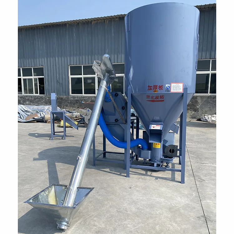 1000kg/h Vertical Farm Chicken Feed Making Processing Machine Animal Food Machine Farm Animal Feed Crushing and Mixing Machine