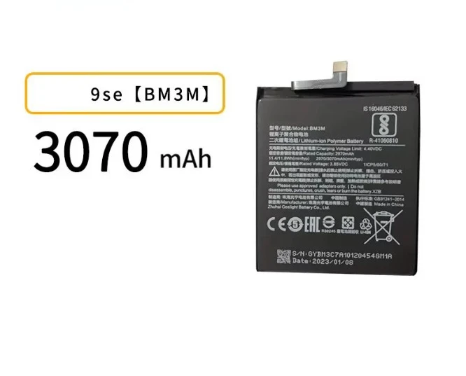 

For xiaomi 9se new mobile phone battery bm3m 3070mah