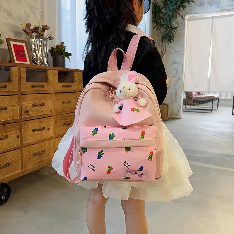 Sac à dos de dessin animé lapin pour filles, sacs à dos pour enfants, sacs d'école pour filles, mère, enfants, tout-petits