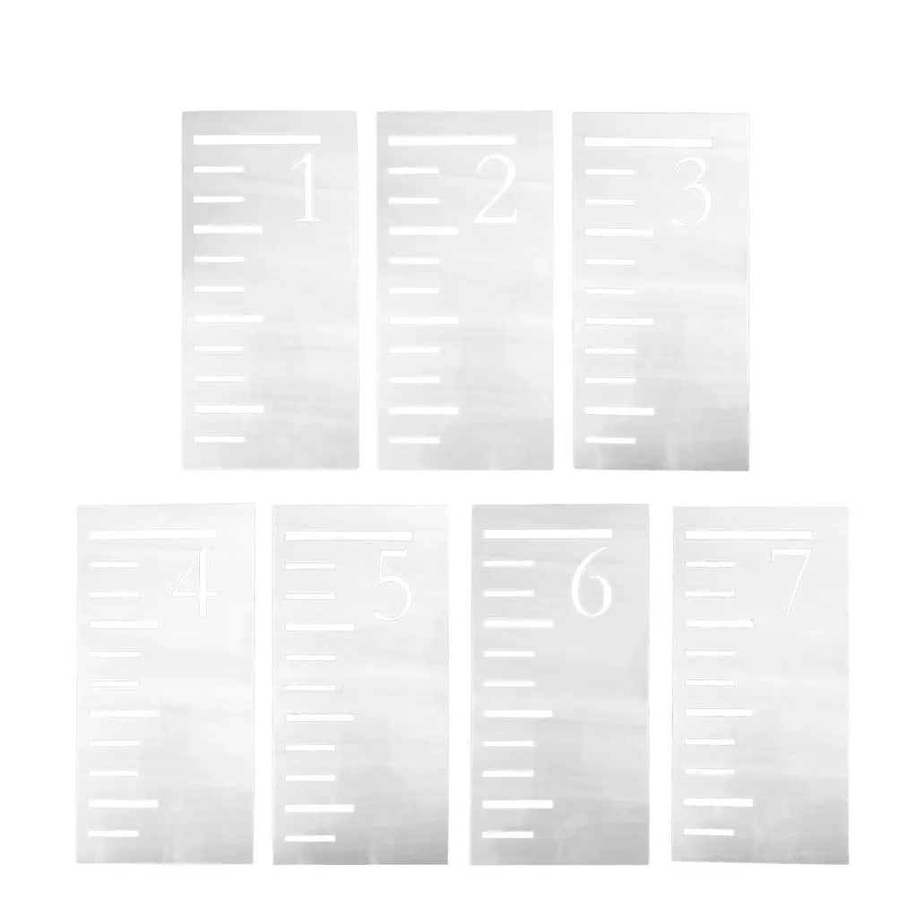 7Pcs Kids Growth Chart Stencil Set Reusable 7 Feet DIY Height Measuring Ruler Template for Kids Room Growth Tracking