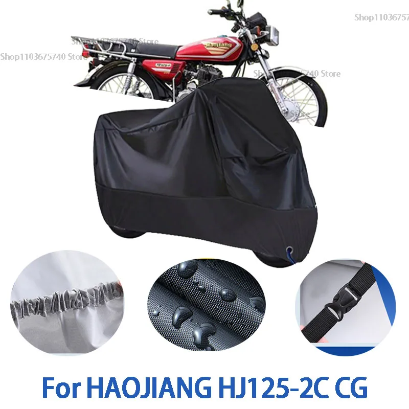 

Motorcycle Full Covers For HAOJIANG HJ125-2C CG Car Outdoors Sun Protection Dust No Ear Thickened Oxford Clothcover Accessories