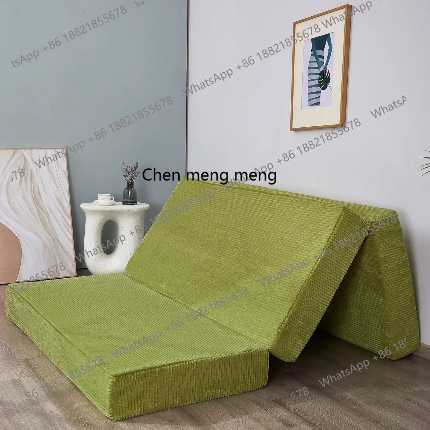 

Triple Folding Mattress High Density Sponge Foam Mattress 6 Inch Camping Foldable Soft Mattress