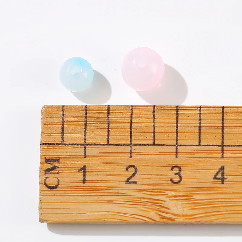 100pcs 8mm 10mm Gradient Round Acrylic Round Beads Loose Spacer Beads diy Jewelry Making Craft Bracelet Necklace