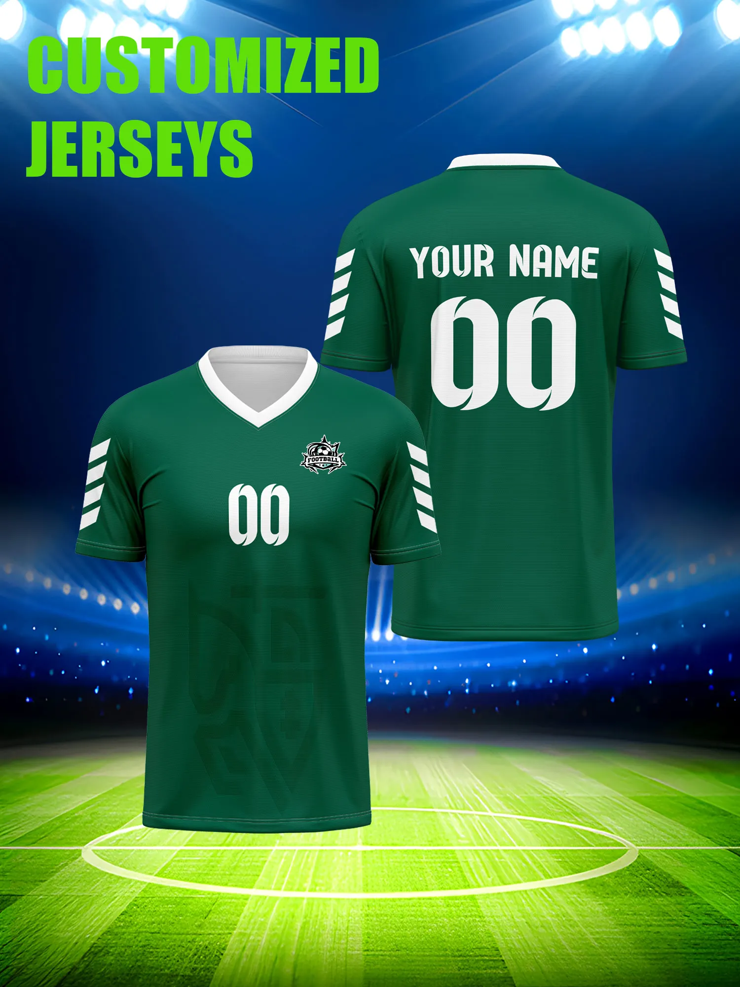 

Футбольная форма на заказ с индивидуальным изображением, номером и именем, спортивная облегающая или свободная униформа.