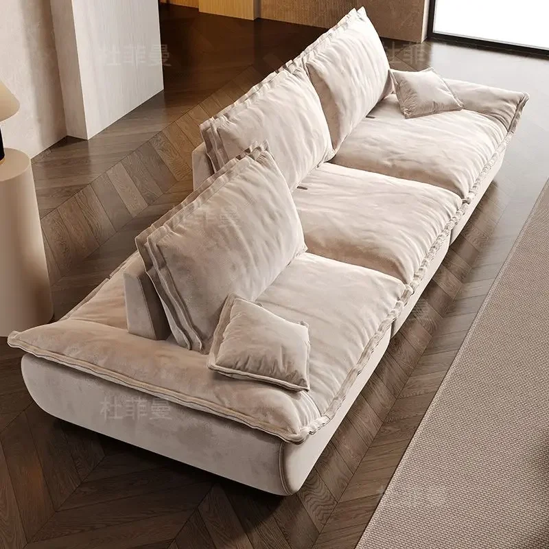 Divano pigro in tessuto con schienale rimovibile